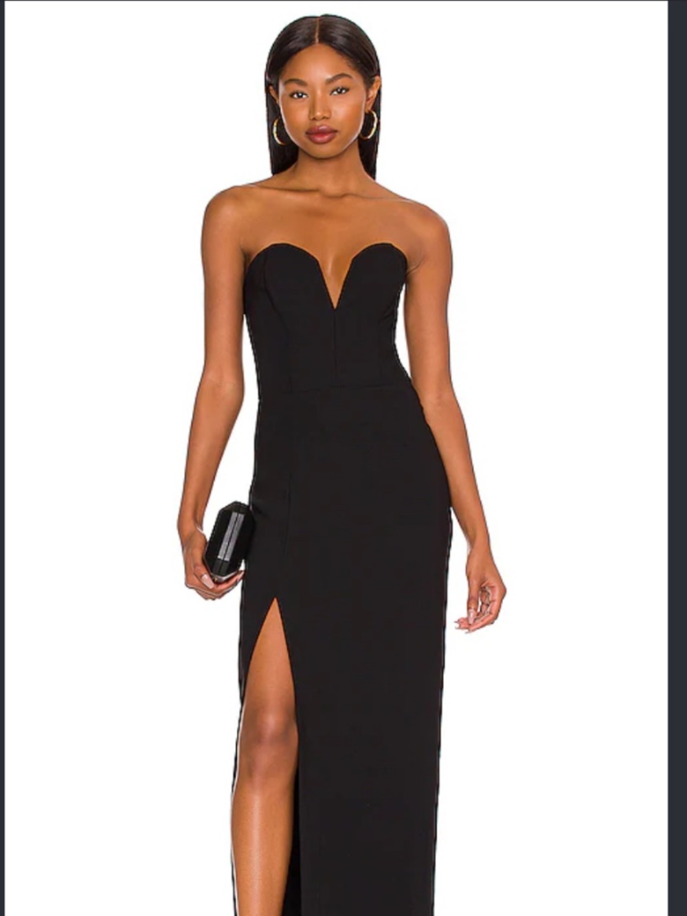 Amanda Uprichard Black Cherri Gown Gorgeous timeless black maxi dress mediium